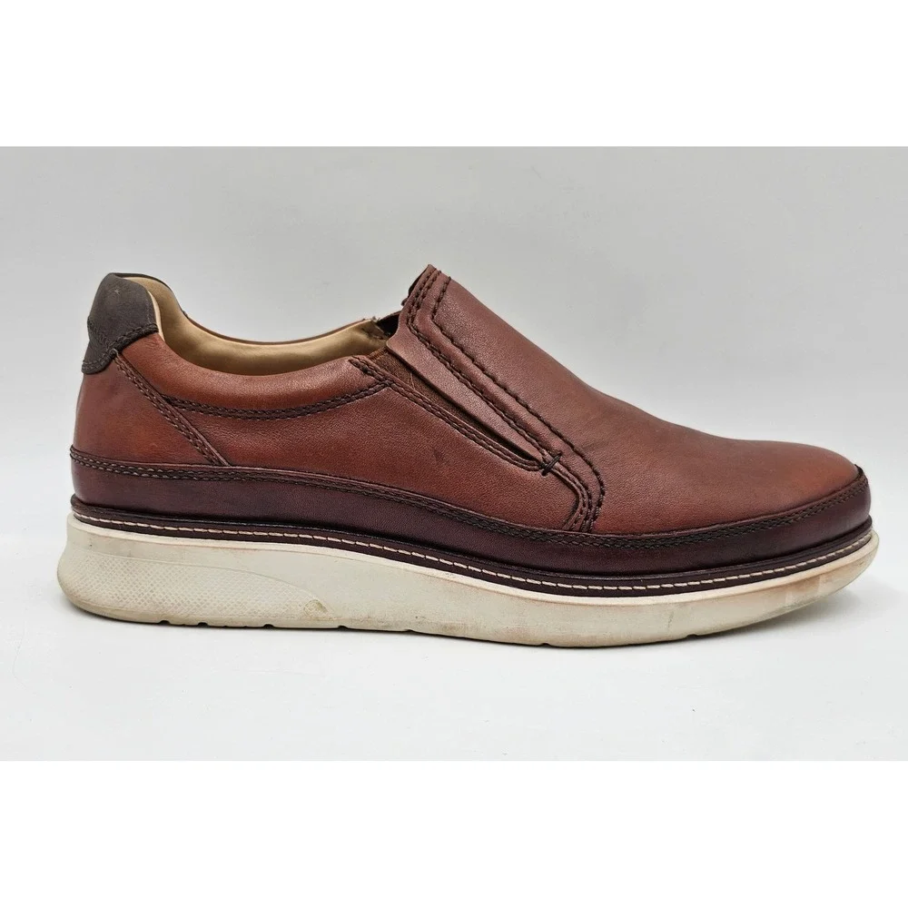 Samuel Hubbard Fast‎ Tan Brown Leather Slip On Loafers Mens 12 W M2166-083